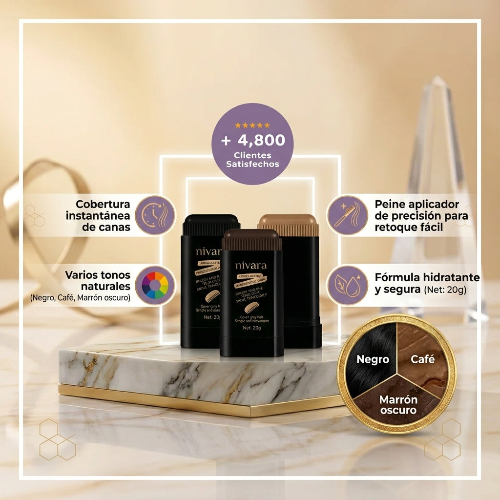 Nivara ColorBrush™ Peine Cubrecanas Express