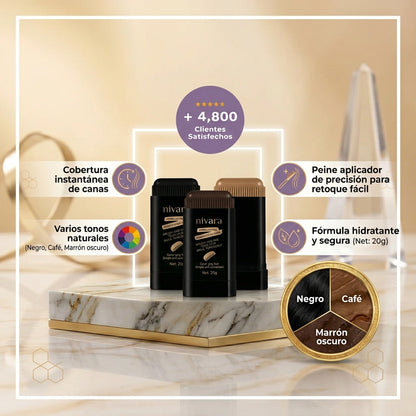 Nivara ColorBrush™ Peine Cubrecanas Express